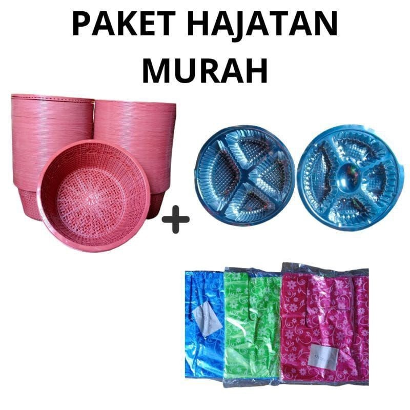 PAKET HAJATAN 300 PCS 100 WAKUL HAJATAN + 100 PCS MIKA + 100 KRESEK MOTIF
