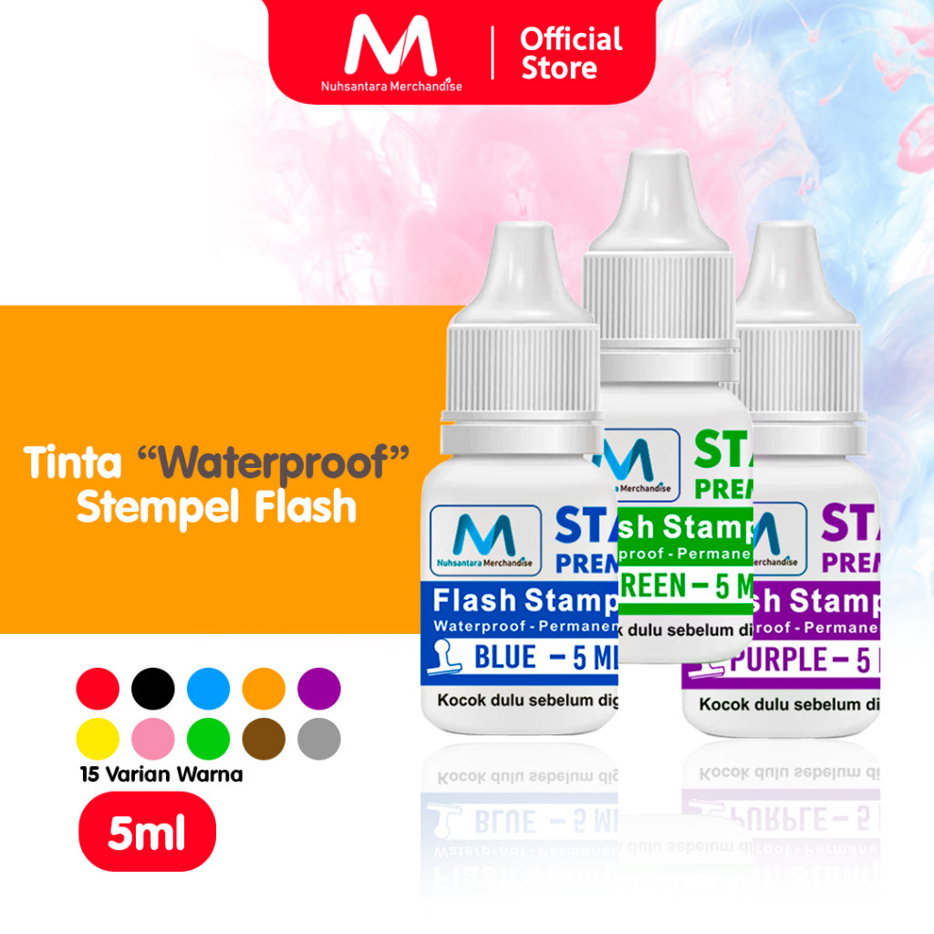 

Tinta Stempel 5ML / Tinta Refill Stempel Nilai Guru / Tinta Stamp Waterproof Premium High Quality