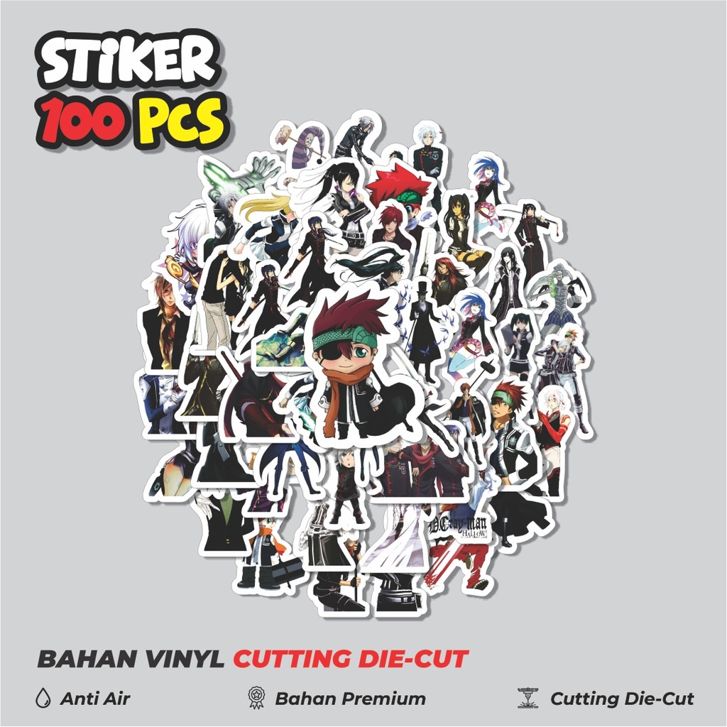 

Terbaru! 50 pcs Stiker Anime Series D.Gray‑man Karakter Mix 2 Dekorasi Lucu Kreatif untuk Notebook, Skateboard, HP