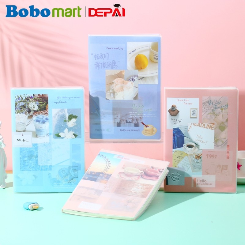 

BOBOMART Notebook A5 100 Lembar Cover Mika Minimalis DP89 | Buku Catatan Estetik Elegan - Premium