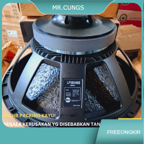 [ WAJIB PACKING KAYU ] SPEAKER 18 INCH RCF 18X400 SPIKER KOMPONEN 18 IN 18 X 400 WOFFER KULIT JERUK