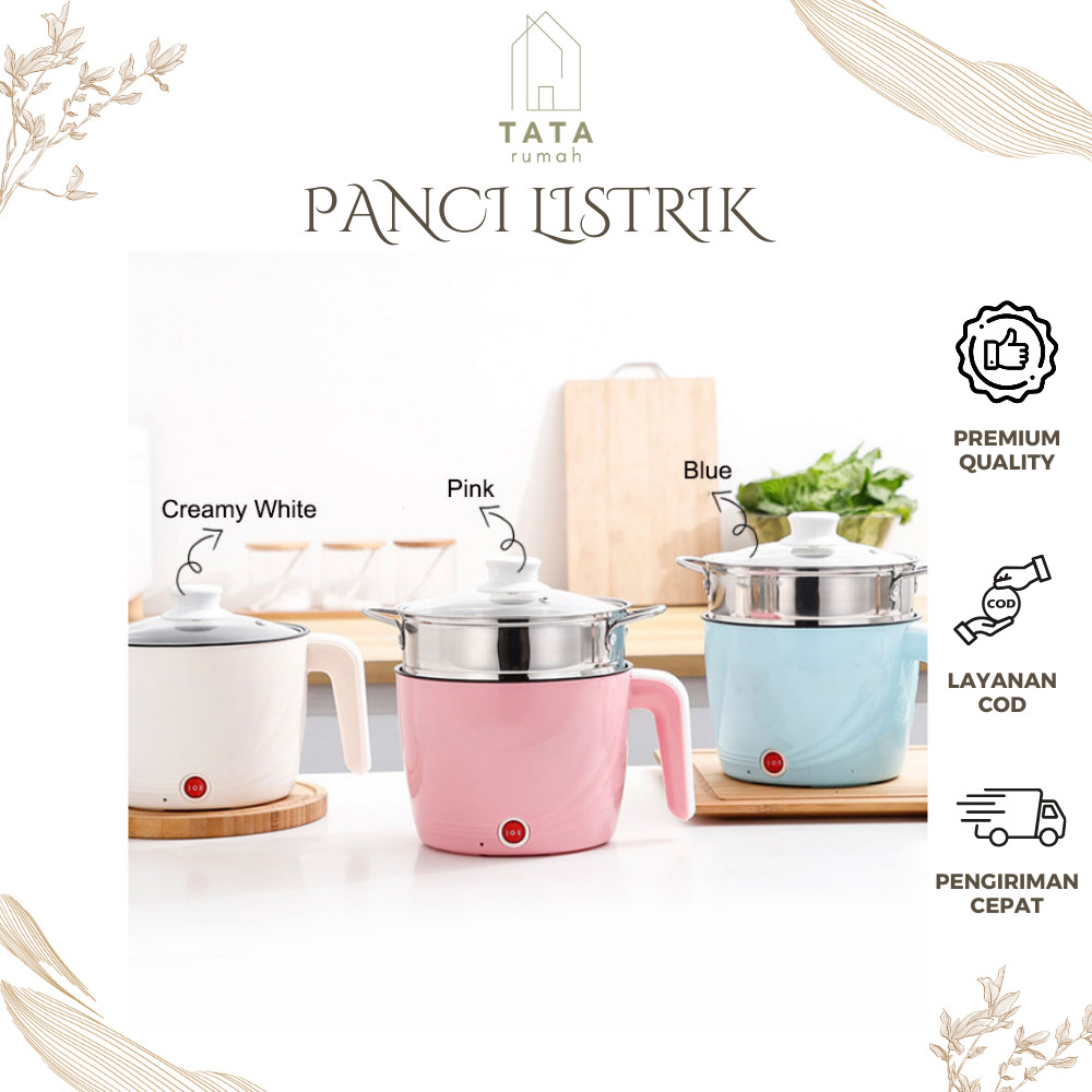 [ TARUM ] Panci Elektrik Mini | Panci Listrik Free Kukusan | Panci Penggoreng