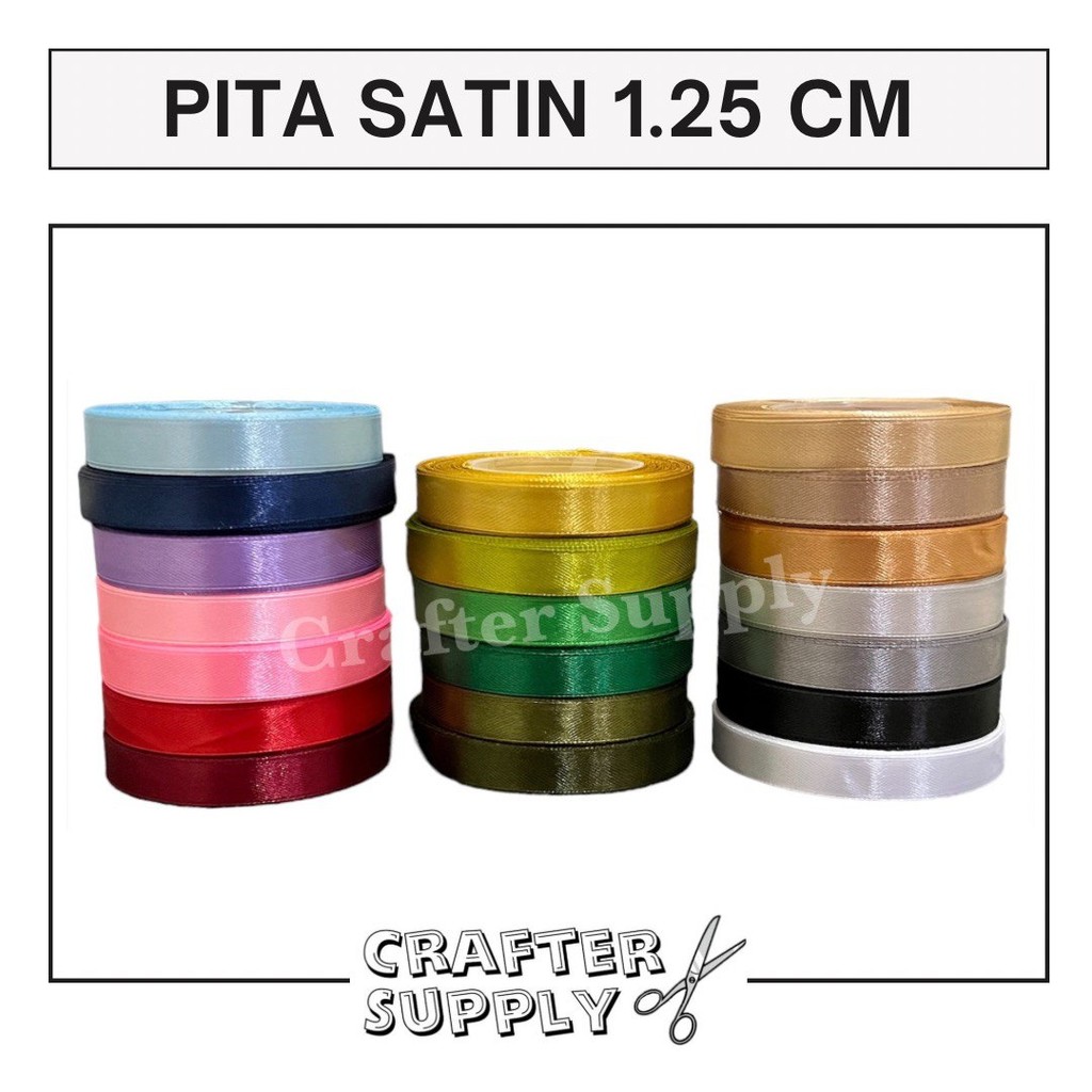 

PITA SATIN 1/2 INCH (LEBAR 1.25 CM) PER ROLL