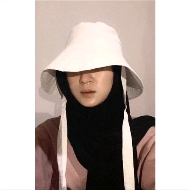 Topi Bucket Hat Tali Panjang – Wide Hat Fashion Korea Pria Wanita