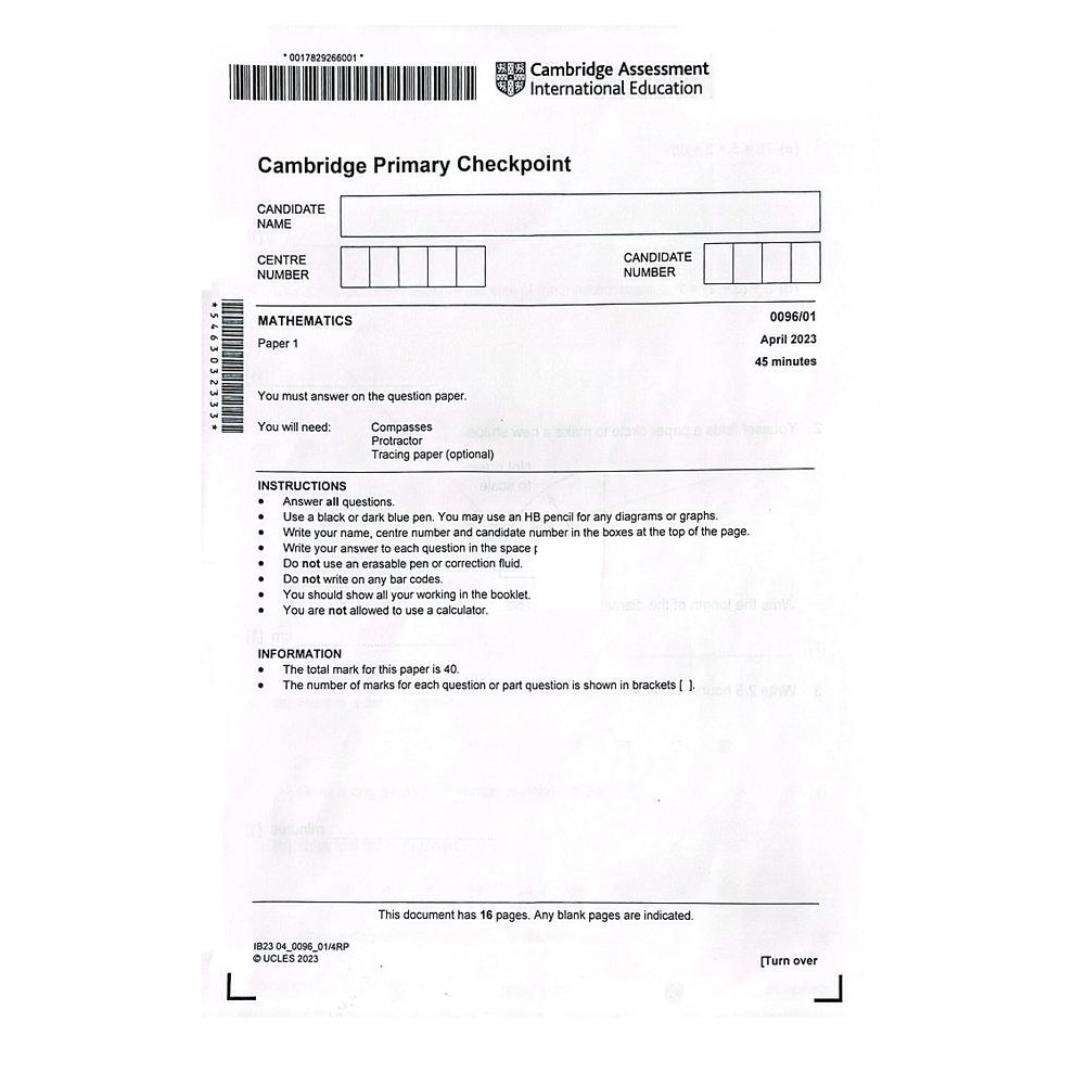 

Primary Checkpoint 2023 Math Questions & Keys