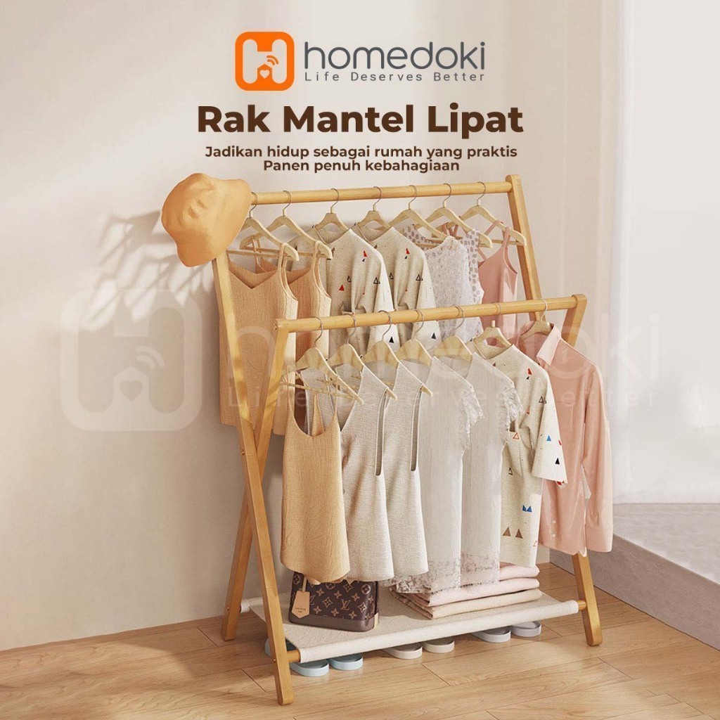 Homedoki Bambu - Rak Gantungan Multi-fungsi