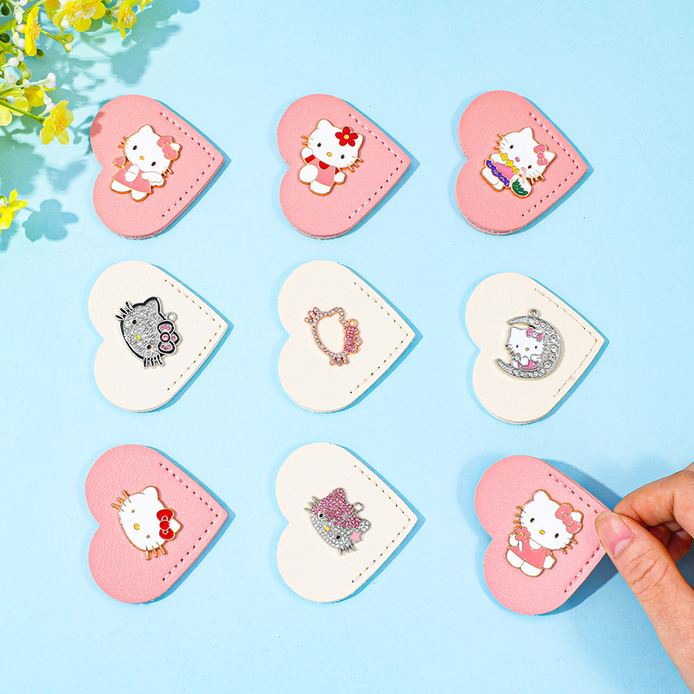 

Handmade pink/white Kawaii heart-shaped leather sewn bookmark, sparkling and shining, is a blessing for book fans/collectors.