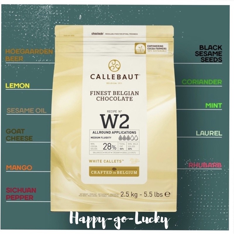 

Emama.store Callebaut W2 White Chocolate Callets 28% 100 / 250 gr. Kirim REGULER=LELEH