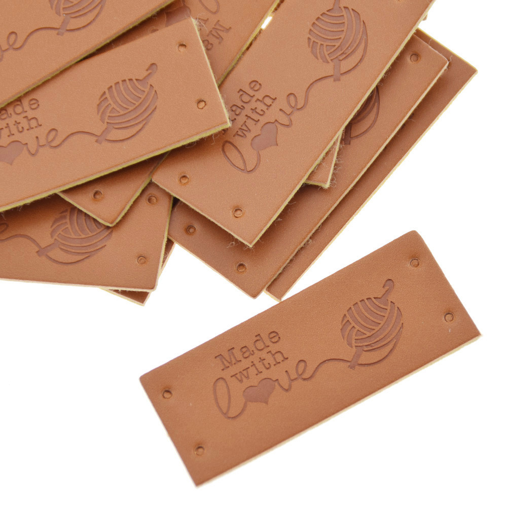 

24PC Made With LOVE Fur Ball For Labels Accessories DIY Sewing Crafts Tags Bags Decor Accessories