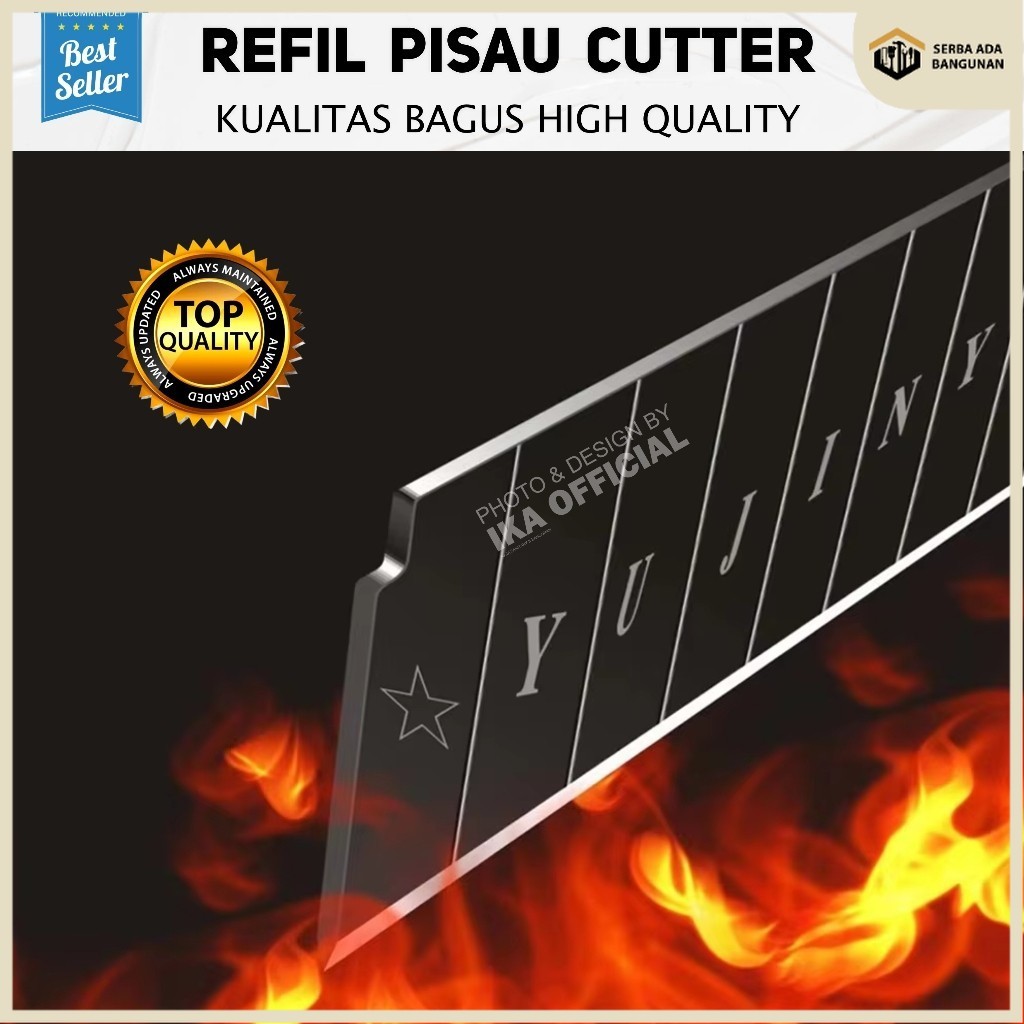 

SAB SK 5 FREED REFILL isi ulang cutter L 150 black BESAR murah 0,5mm isi cutter kater besar isi 10 pcs premium black hitam pisau refil