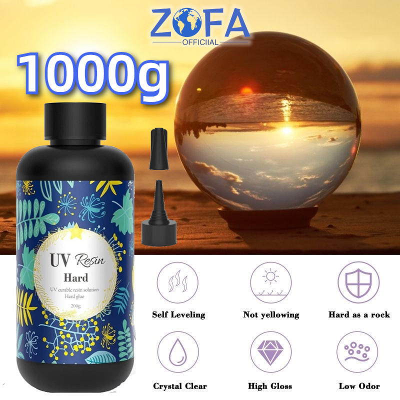 1000g Resin Uv Bening / Resin Uv Hard / Lem Uv Resin Hard / Resin Ultraviolet Untuk Craft