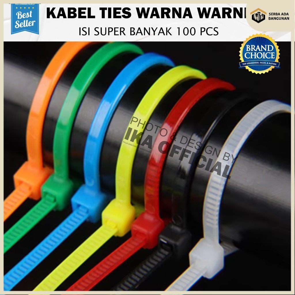 

SAB KABEL TIS 2,5 x 150 MM FREED SEMUA WARNA BAGUS DAN TERMURAH / Kabel Ties Termurah 1 pack/100 pcs pengikat serbaguna / Kabel Ties Isi Banyak