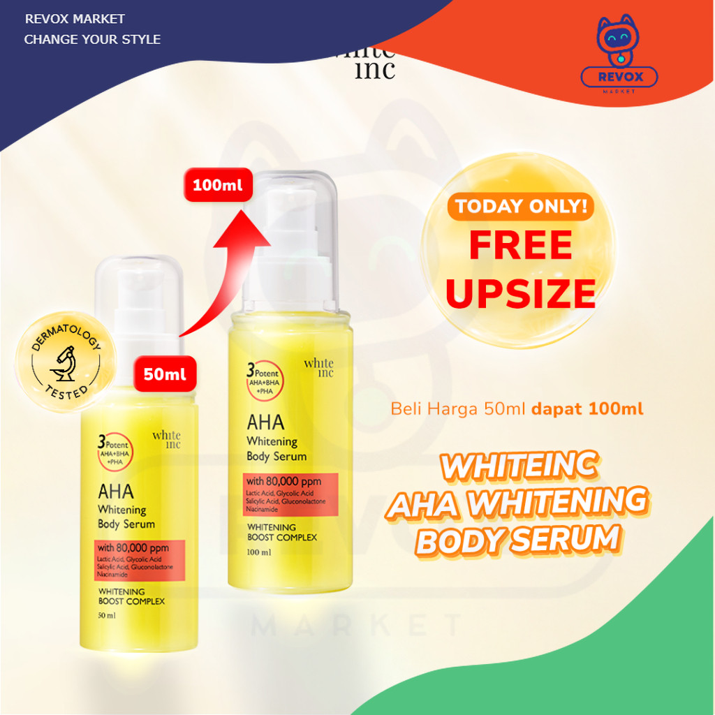 REVOX - [100ml] WHITE INC AHA Body Serum to Whitening & Moisturising | Hand Body Serum Mencerahkan S
