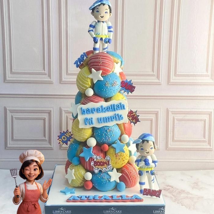 

Donat/Donat Ulang Tahun/Donat Tower Tem Boboiboy/Donat Birthday Catering Malang DMT