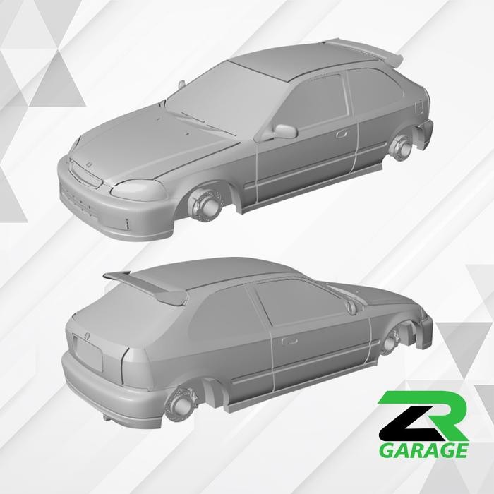 Diecast Honda Civic EK9  Hot wheels Civic EK Unpaint Resin