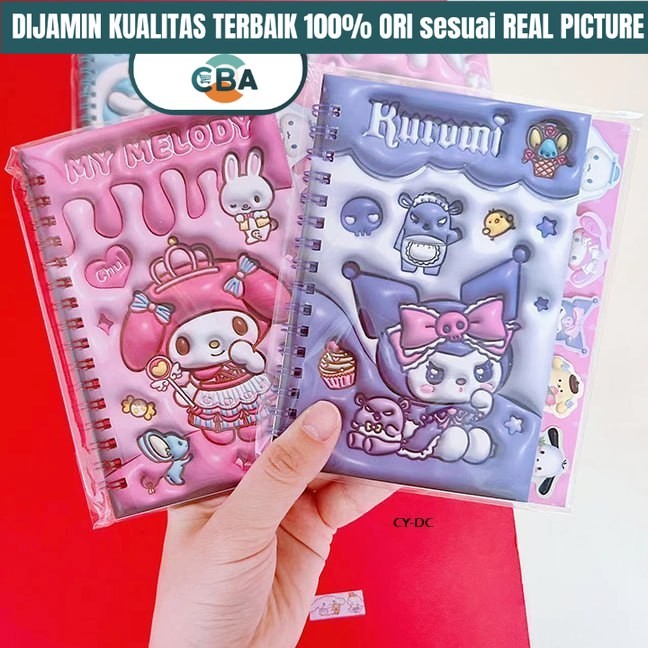 

BSD Notebook Planner Sanrio 3D Series My Melody Kuromi Cinnamoroll+Stiker – StationeryLucu Sekolah