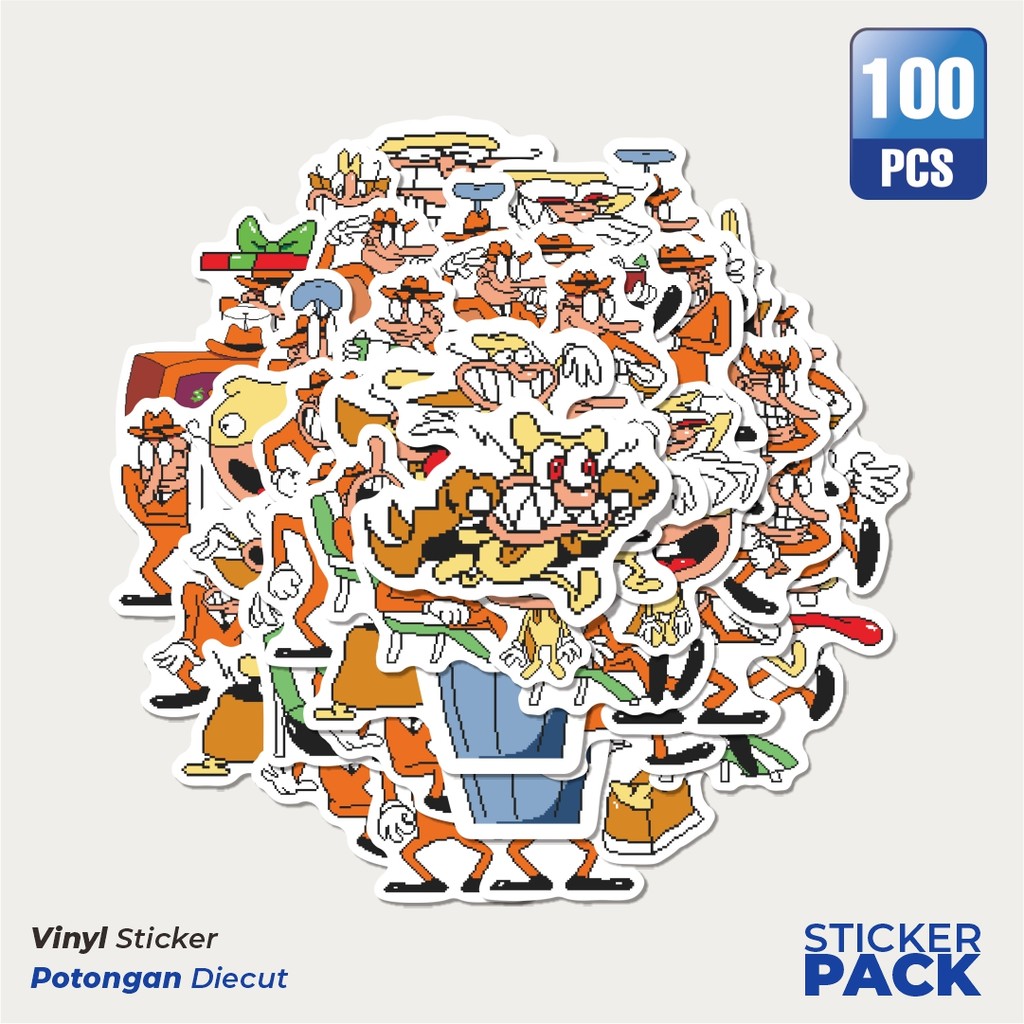 

MURAH 100 PCS Stiker Pizza Tower V27 Waterproof Aesthetic- Untuk Laptop, Motor, dan Helm - Paper Stationery Pack