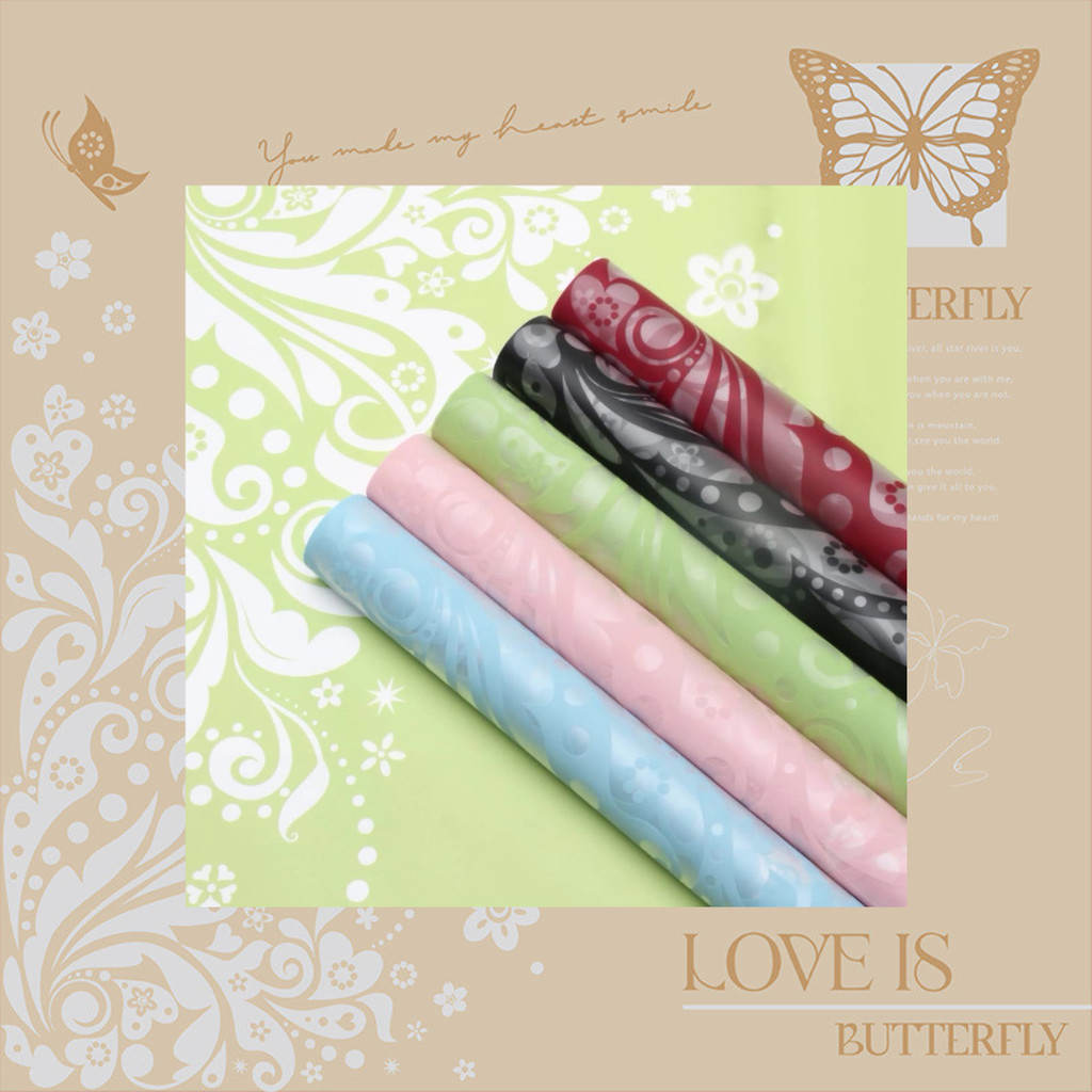 

RUMAH KRAVE - Cellophane Curly Butterfly Kertas Buket Bunga Wrapping