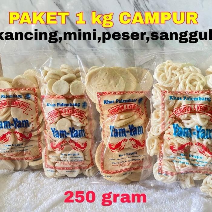 

Paket 1kg kerupuk(kancing,mini,peser,sanggul) Terlaris