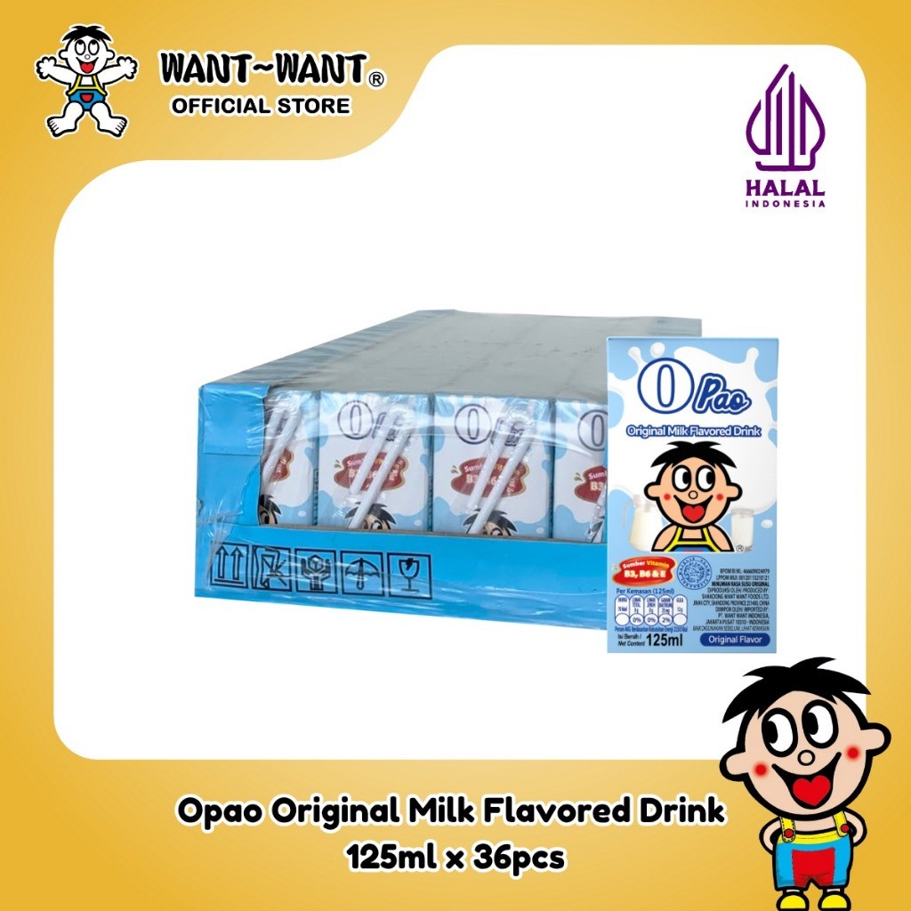 

Want Want Opao Milk Flavoured Drink Rasa Original 125ml x 36pcs (satu dus)