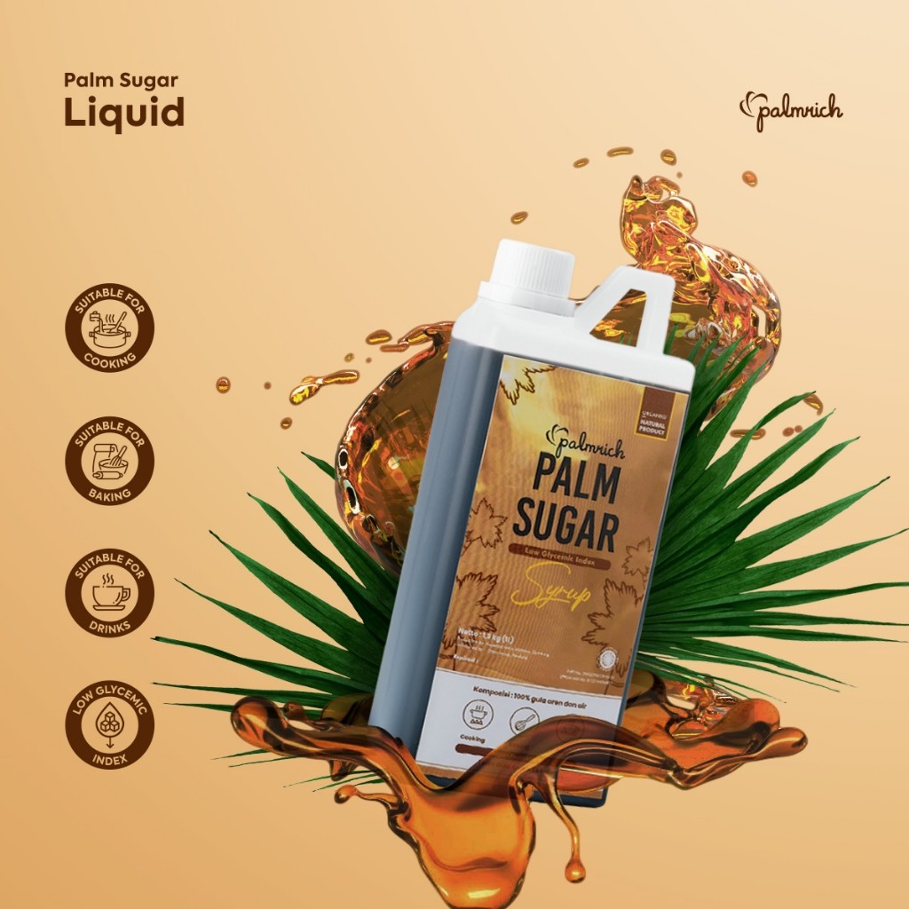 

PALMRICH - Gula Aren Cair Premium 1 Liter - 100 % Liquid Palm Sugar " Best Seller '