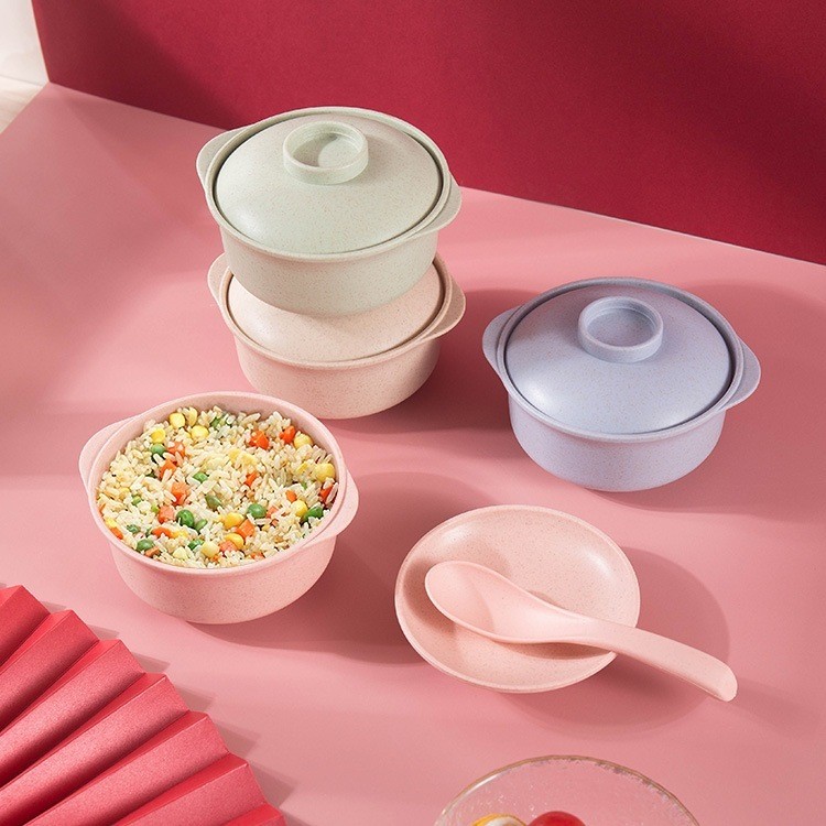 MANGKUK CALISTA SAKURA / MANGKOK MIE RAMEN FREE TUTUP / Mangkuk plastik + Tutup 2in1 Mangkuk Sup Plu