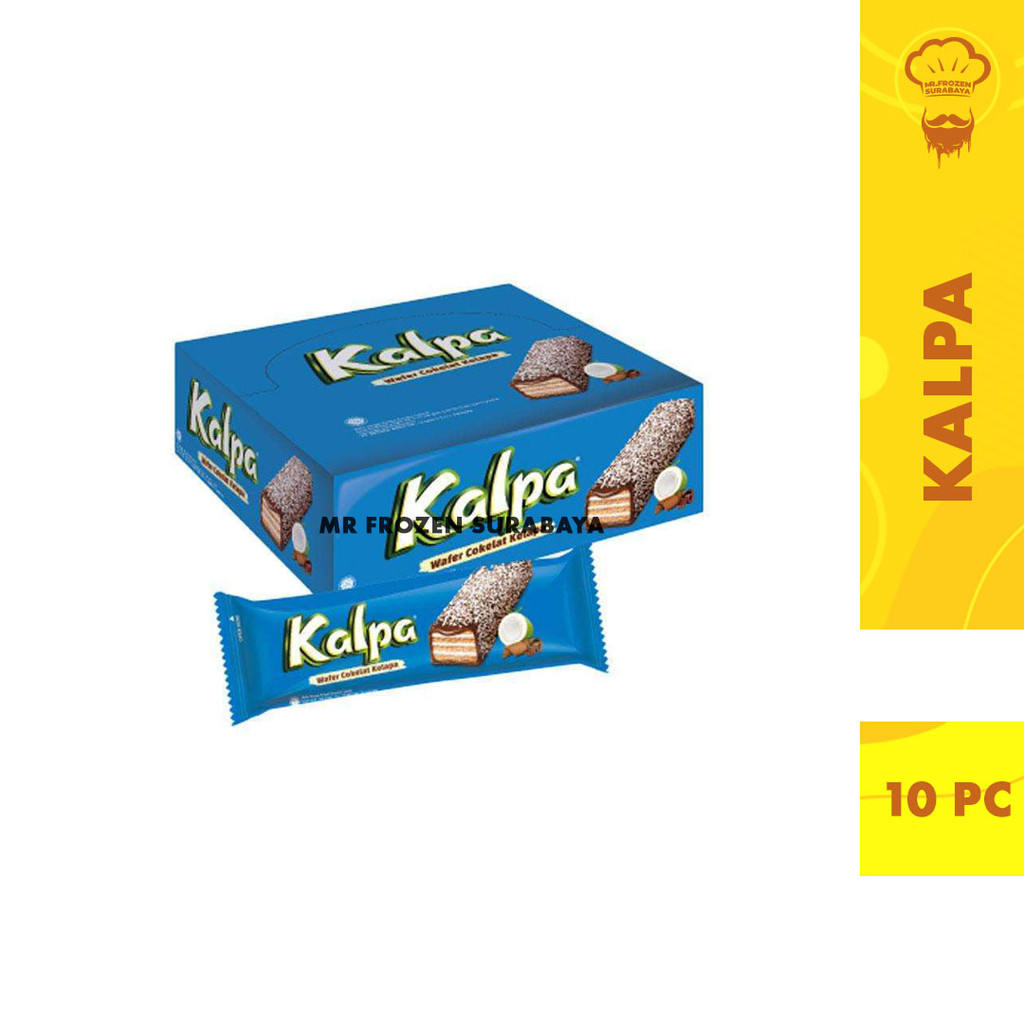 

Kalpa Wafer Biscuit Bersalut Coklat Taburan Kelapa 1 box isi 10 pc