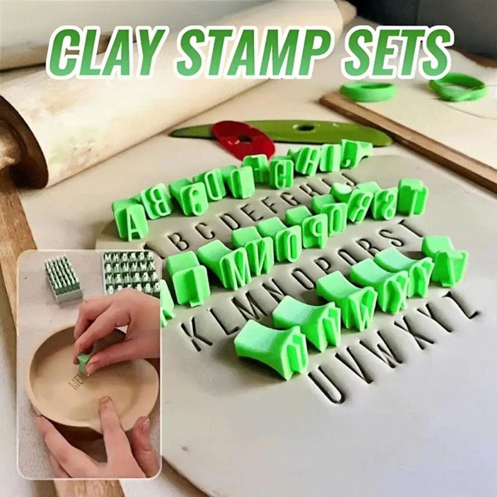 

Uppercase letter Alphabet Clay Seal Embossing Lowercase letters Ceramic Artistic Letters Portable DIY Craft