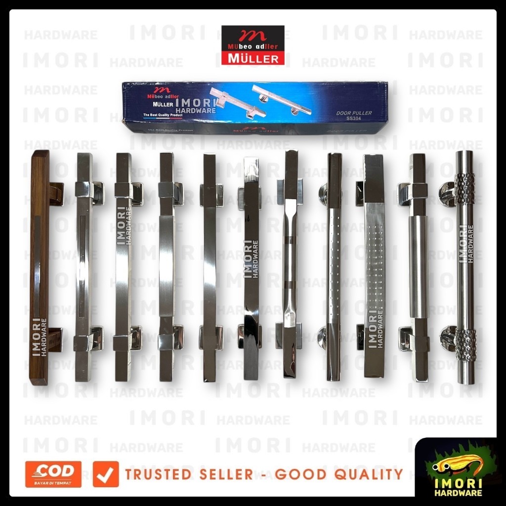 MULLER Handle gagang tarikan pintu kupu tarung kamar rumah stainless 350 450 470 600 mm