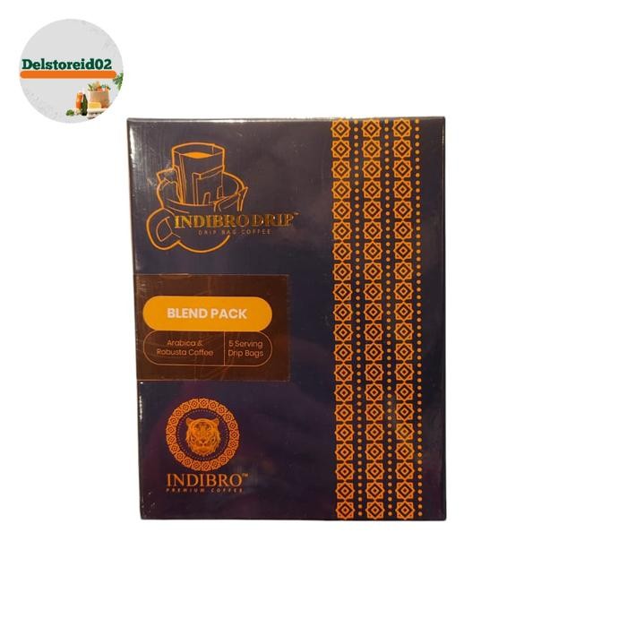

Indibro drip bag coffee blend pack arabica and robusta coffee 5 x 12 gram