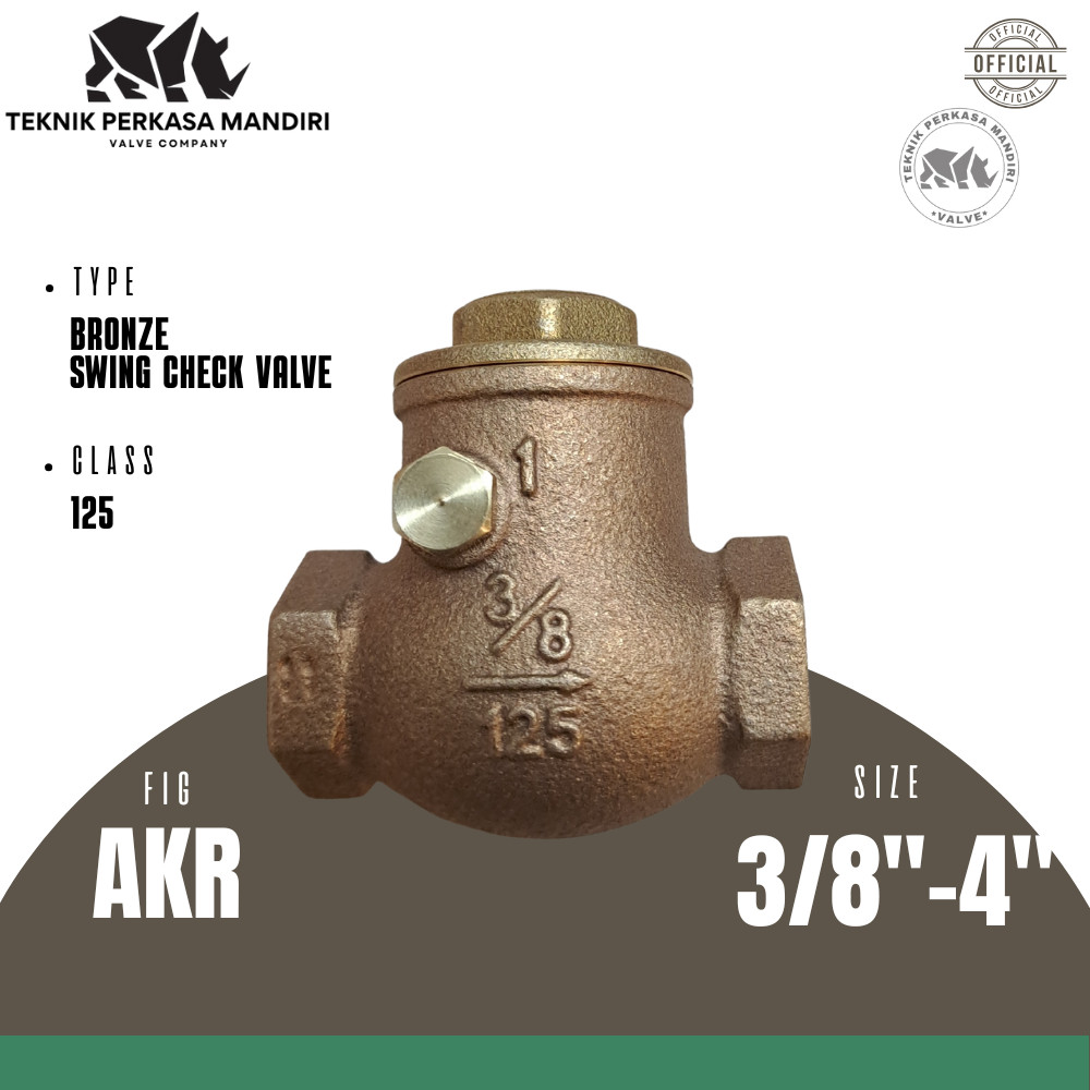 KITZ Swing Check Valve 2" Inch Kuningan Original