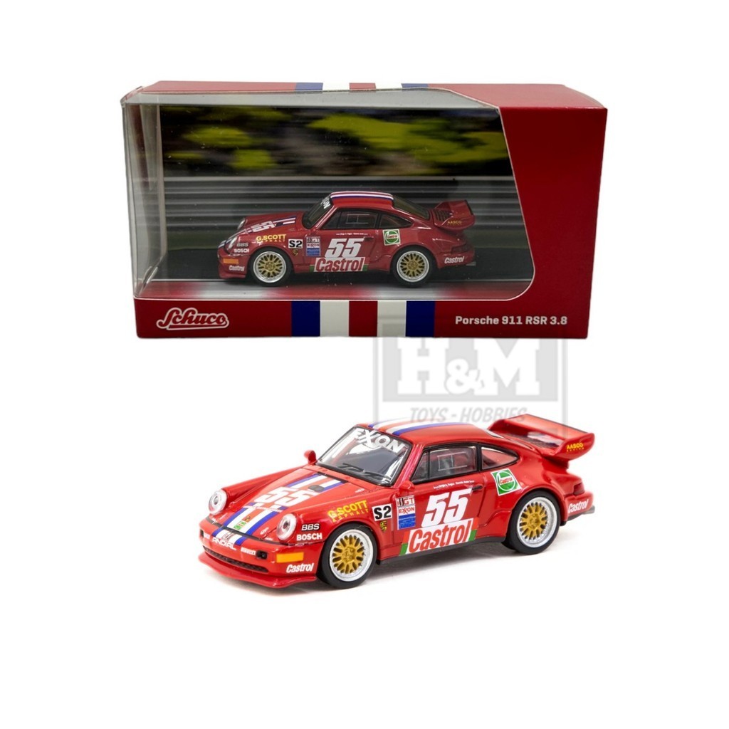Tarmac Works X Schuco Porsche 911 RSR 3.8 Red