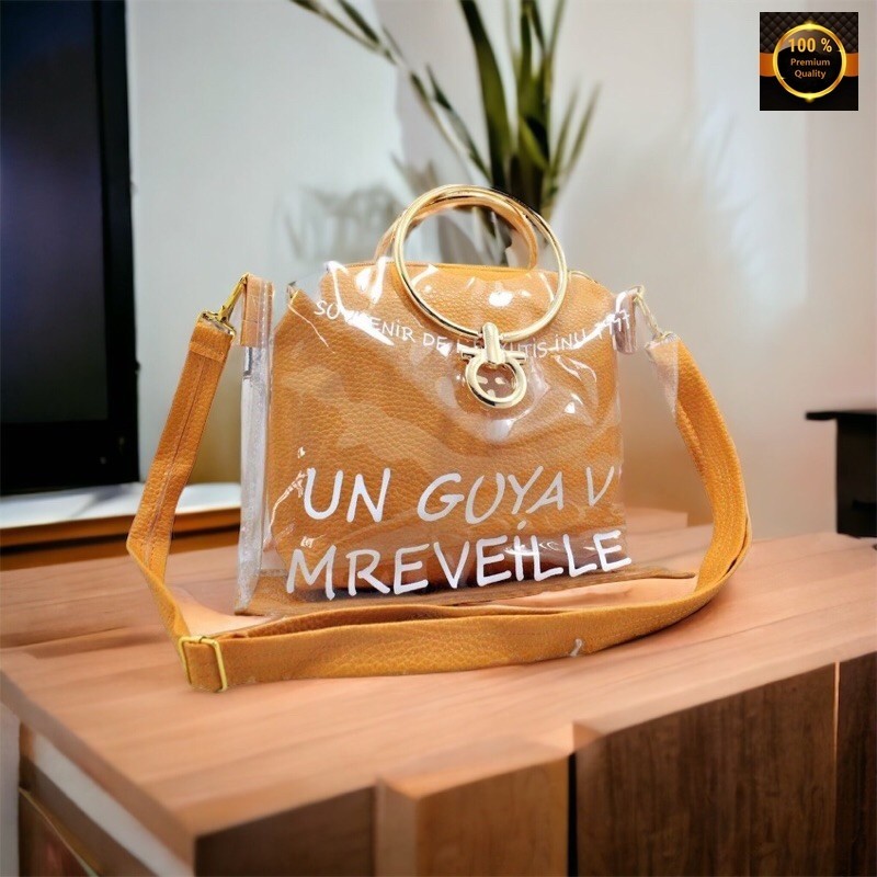 Tas Selempang wanita Sling Bag BG001261 Bisa Top Handle Tas Pegangan Wanita Transparan