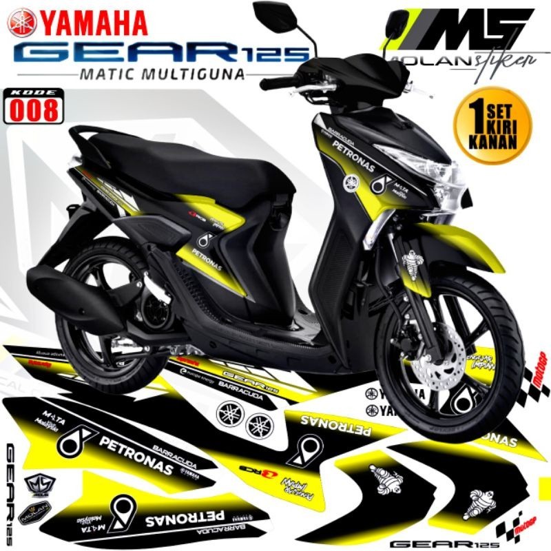 Decal Sticker Striping Variasi Yamaha Mio GEAR 125 PETRONAS | Decal Semi Fullbody Yamaha Mio Gear 12