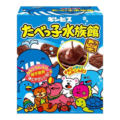 

Ginbis Sea Animal Chocolate Biscuit / Biskuit Coklat Ikan 50Gr