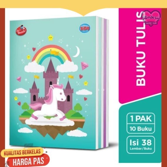 

BUKU TULIS SIDU 38 LBR / BUKU SEKOLAH [PACK- 10PCS]
