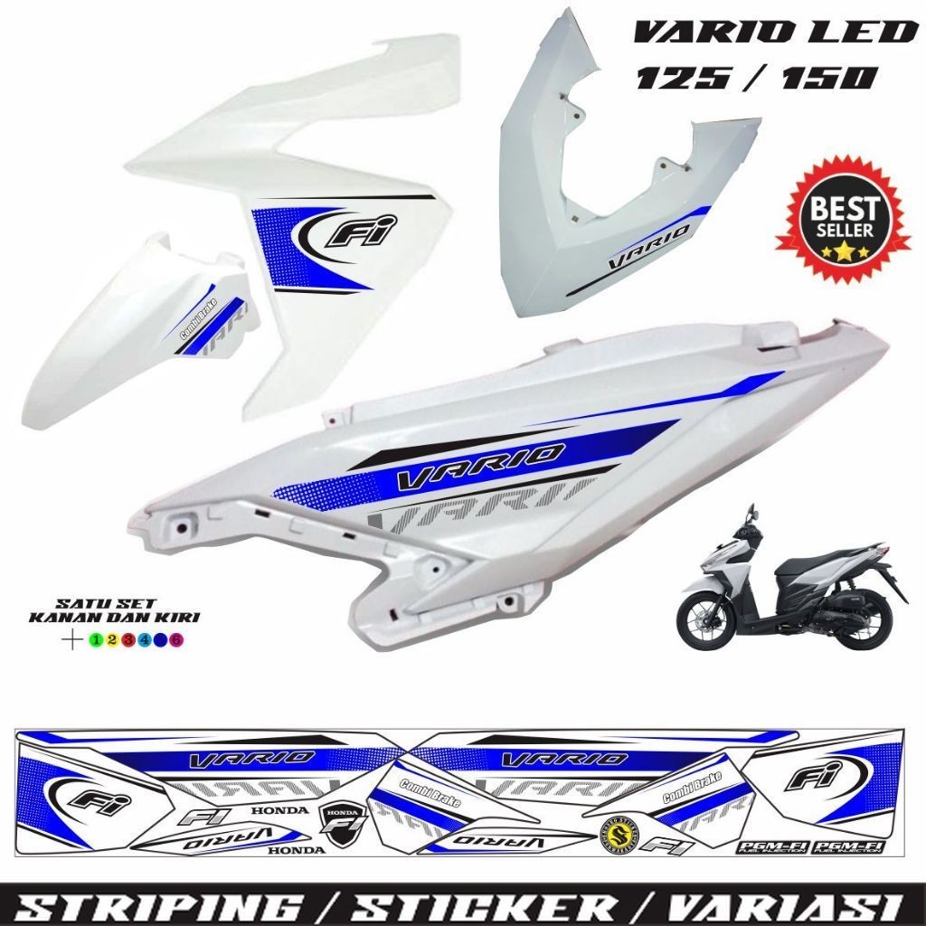 STRIPING VARIO LED 2015 / 2017 / STIKER VARIO 125 / 150 LED FI STRIPING VARIASI VARIASI SETRIPING