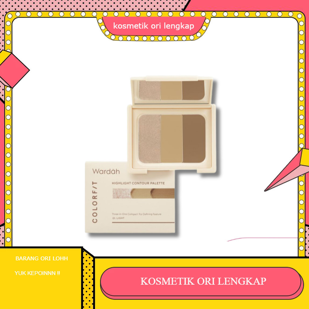 WARDAH Colorfit Highlight Contour Palette | wardah highlight