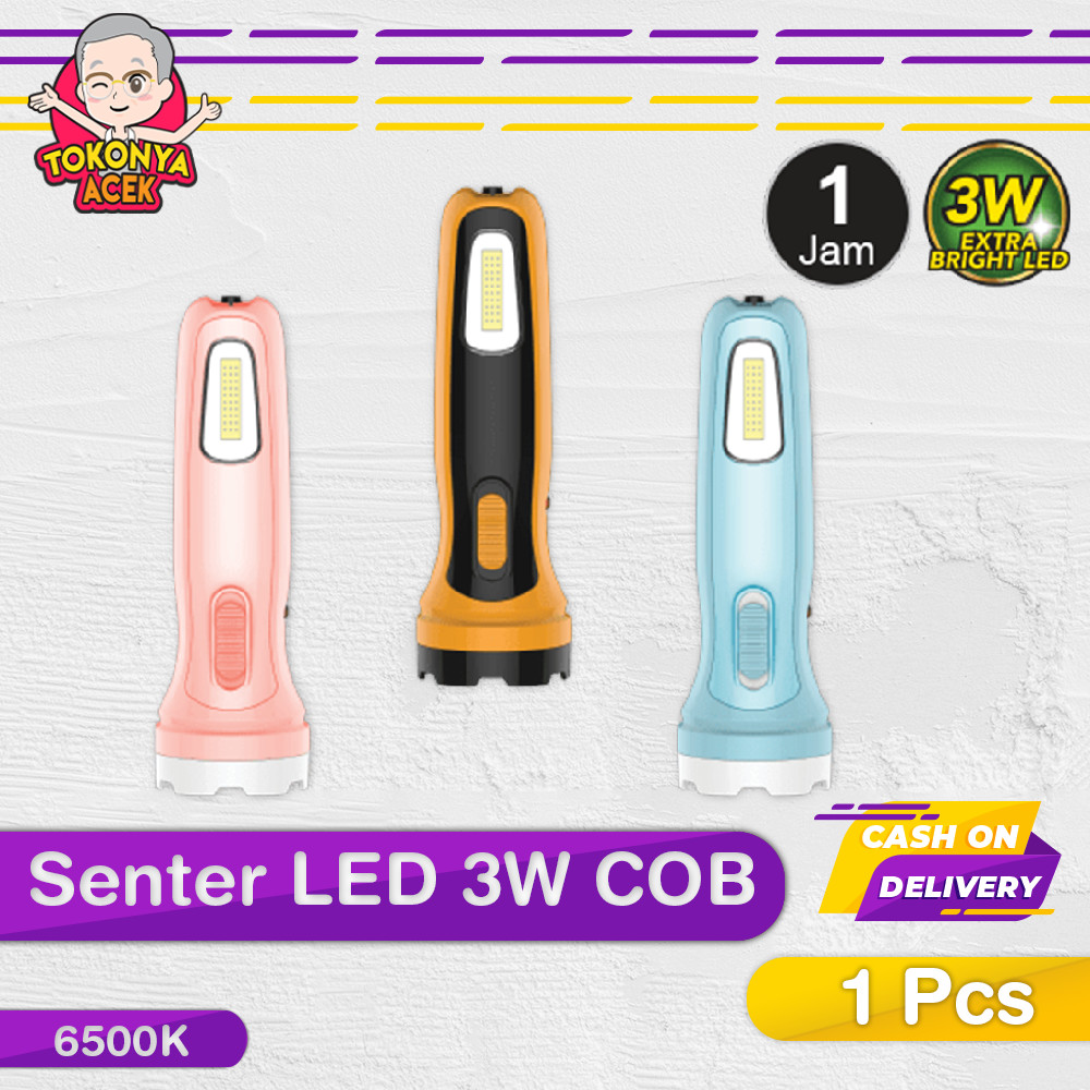 Meval Senter LED 3W Dual COB - Lampu Emergency Meval