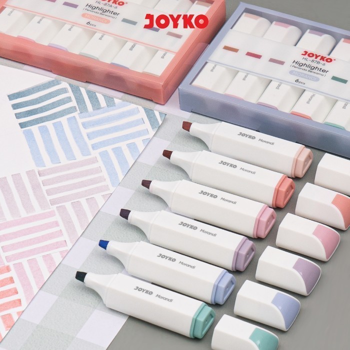 

STABILLO JOYKO HL-87A & 87B 6 WARNA MORANDI | HIGHLIGHTER SOFT COLOR | STABILLO PENANDA JOYKO