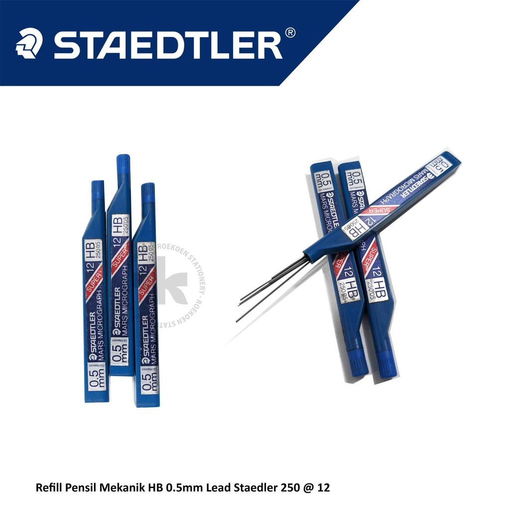 

Staedtler Refill Pensil Mekanik Lead HB 0.5mm 250 (0.5 x 60mm x 12)