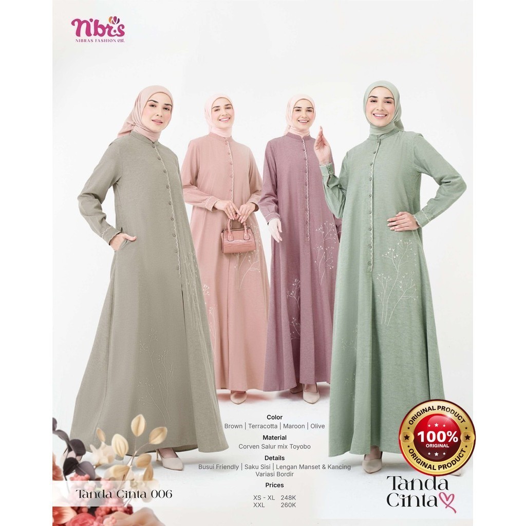 Gamis Wanita Dewasa Terbaru Tanda Cinta 006 by Nibras | Galeri Farisa