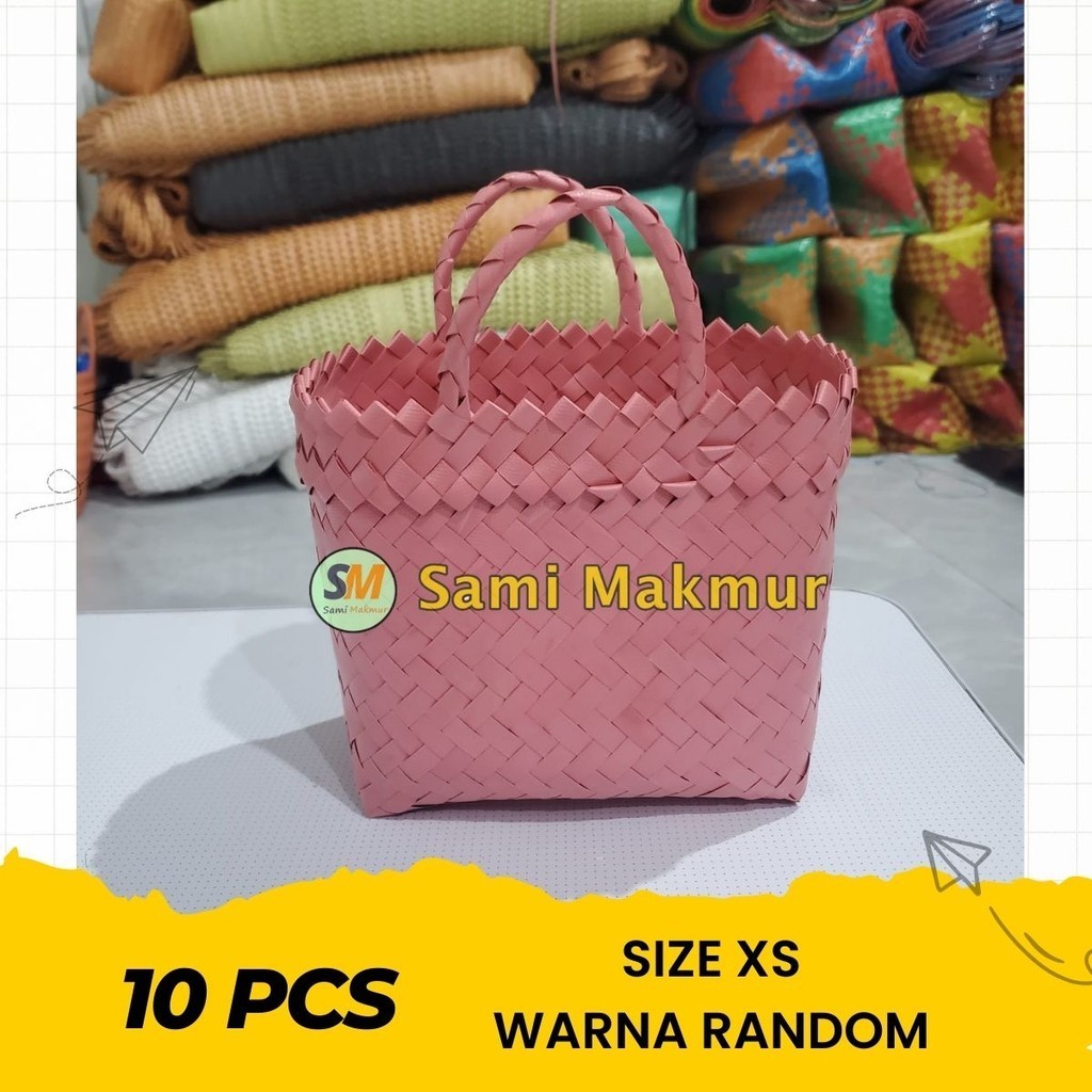 

PAKET 10 pcs Size XS Tas Anyam POLOS Hampers Parcel Souvenir Hadiah Hantaran Berkat Kotak Nasi Snack