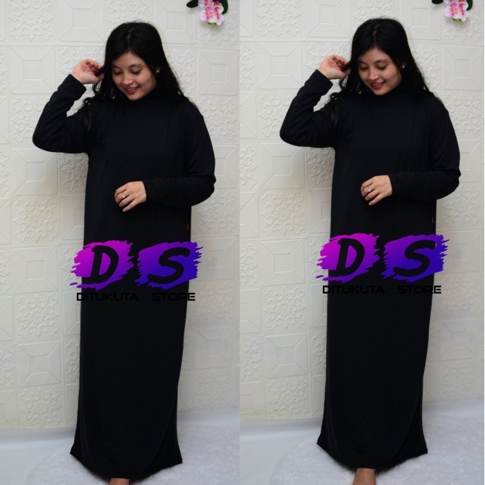 TOKOSANIA Manset Gamis Kaos Gamis Dalaman Baju - Hitam