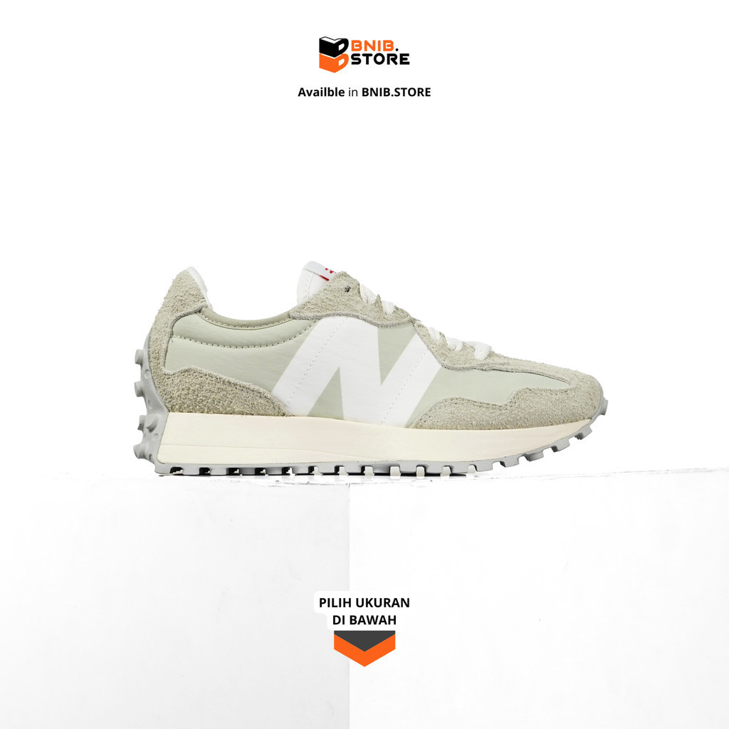 Sepatu Sneaker Pria NB 327 Olivine White Original