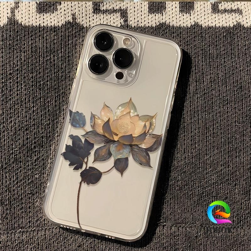 Casing Iphone Bunga Kembang Aesthetic  Case Bening Clear Case Iphone 13 12 11 PRO MAX 14 15 PLUS XS 