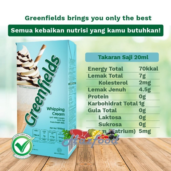 

Greenfields Whipping Cream 1 Liter Krim Whip