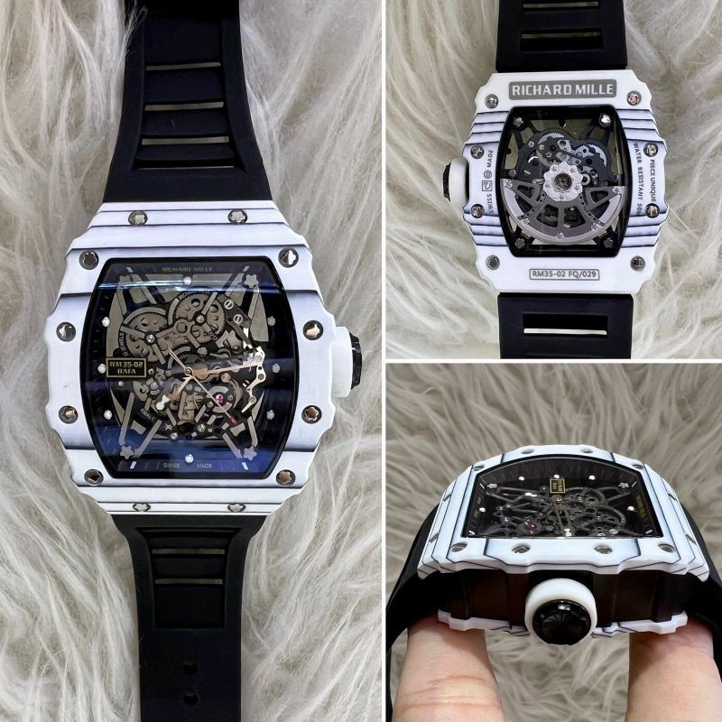 JAM TANGAN RICHARD MILLE MEWAH AUTOMATIC JAM TANGAN PRIA RICHARD MILLE RAFA RM35-02 SKELETON DIAL CA