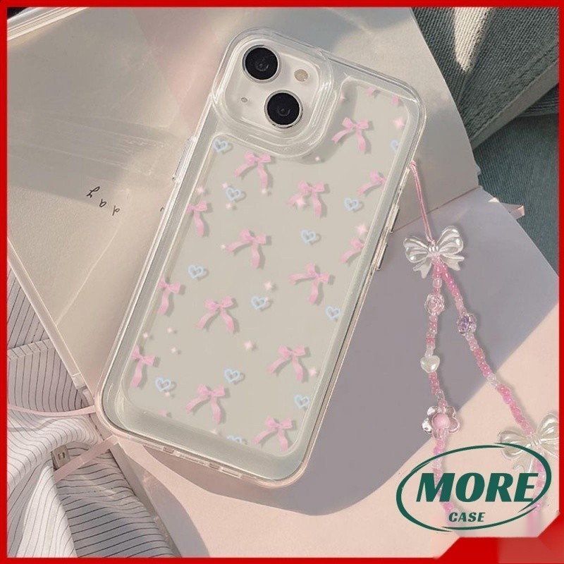 Pink bow transparent phone case TPU material Vivo Y15 Y20 Y22 Y21 Y21s Y02Y02t Y12s Y17s Y15s Y01 Y1
