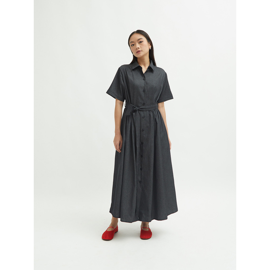 Dress Wanita - Bobo Tokyo - Wulan Denim Dress Black